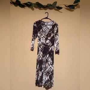 Pure Collection Faux Wrap Midi Dress NWOT